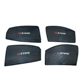 Honda Civic Side Windows Sun Shades with Logo 4pcs – Model 2012-2016 - ShedAutos.PK